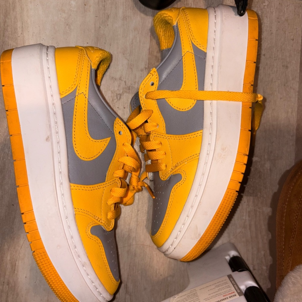 Nike Kids Sneakers Yellow and Gray